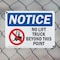 Signmission No Lift Trucks Beyond This Point, 10 in W x Rectangle, Plastic OS-2PACK-NS-P-710-L-16144 - alternate 4